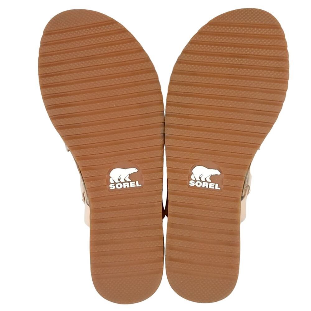 Sorel Ella Criss Cross Sandal In Natural Tan - Picture 9 of 12